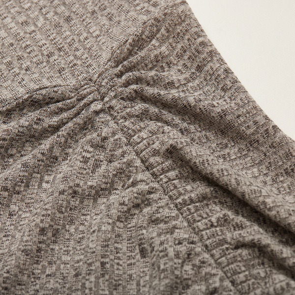 Pleated Ruched Drawstring Fitted Wrapped Knit Dress HWWX62Q4AL