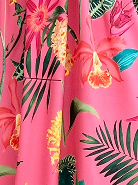 Printed Backless Side Slit Halter Dress H6VE68KF2K