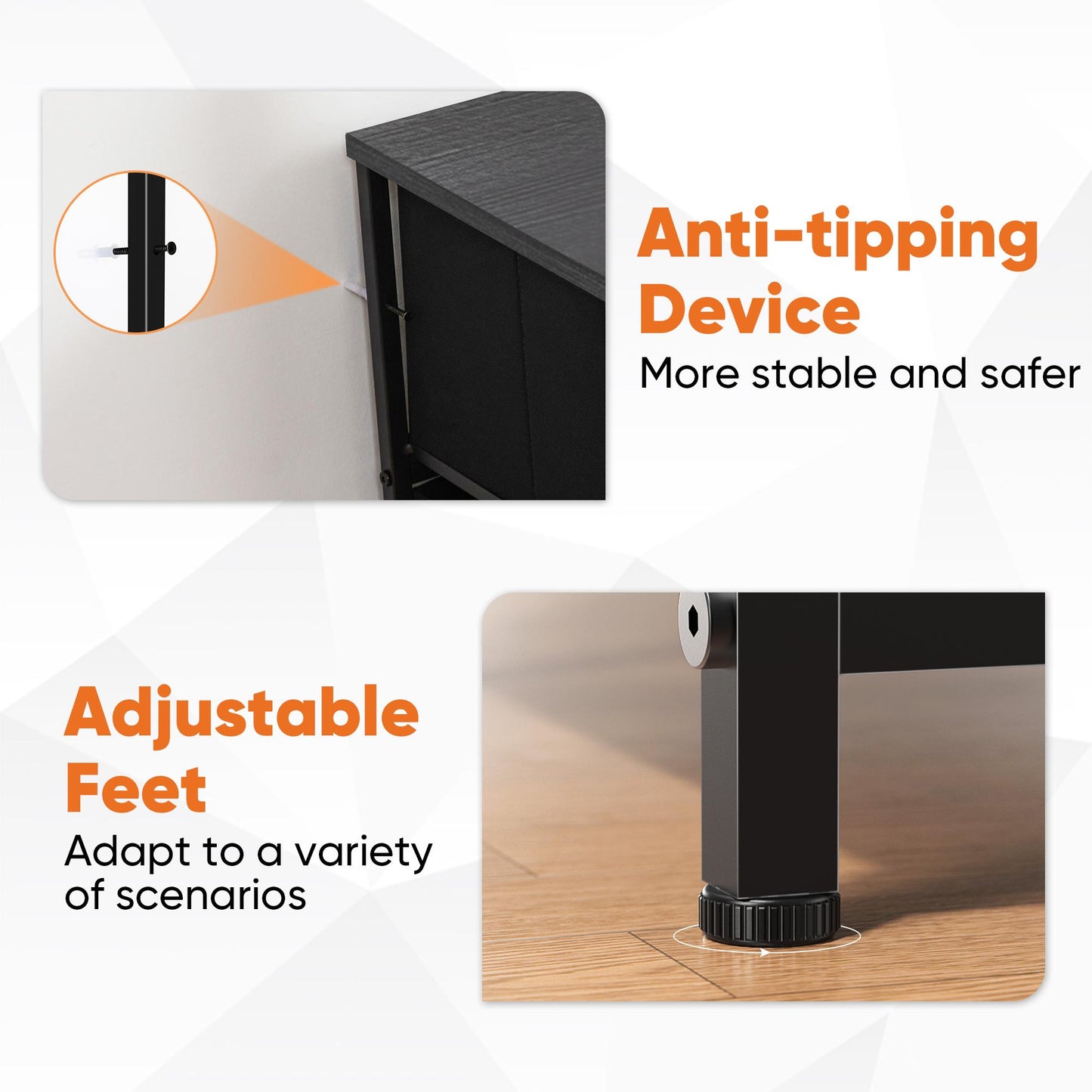 Black Combination storage cabinet