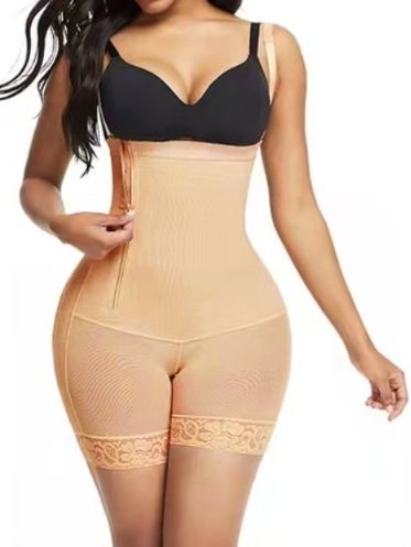 Mid-thigh Bodysuit Shapewear with Zipper HWFD97HPNL