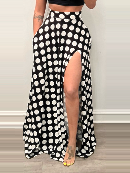 High-waisted Print Polka Dot Skirt HW5MHEE8LX