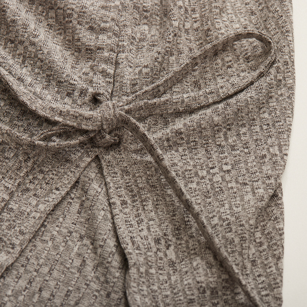 Pleated Ruched Drawstring Fitted Wrapped Knit Dress HWWX62Q4AL