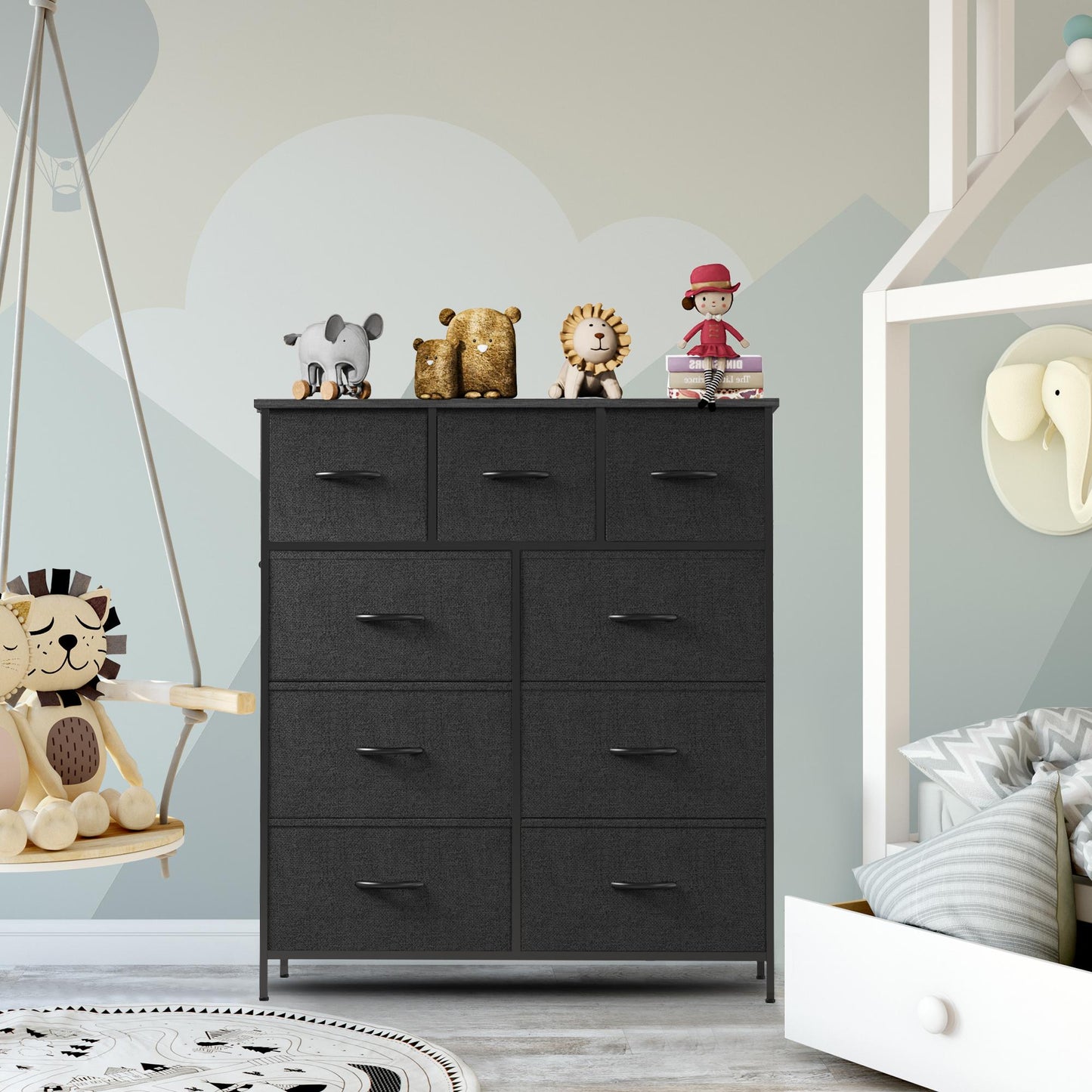 Black Combination storage cabinet