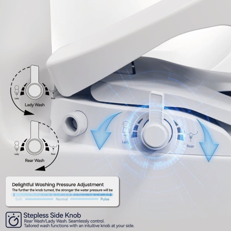 Smart Bidet Toilet Seat Adjustable Heated Seat With Water Temperature