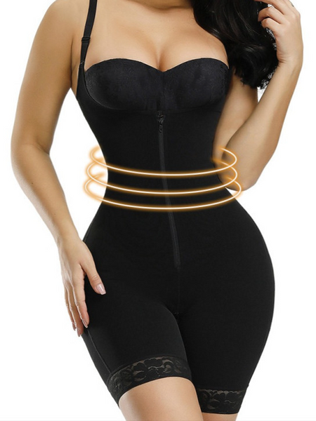 Open-Bust Mid-thigh Bodysuit Shapewear HWFD94Y6A8