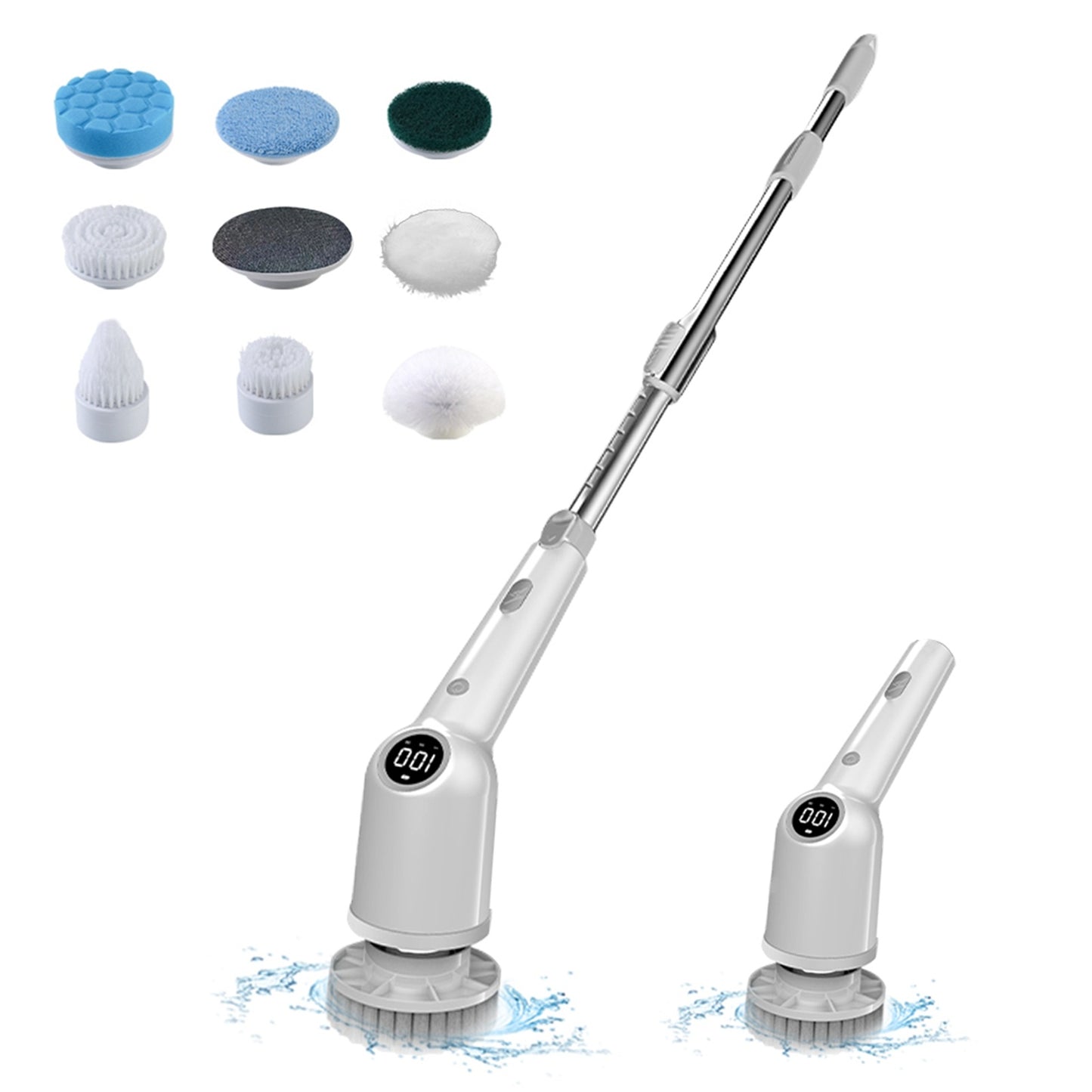 Cordless Electric Spin Scrubber 360 Degrees 3 Speeds Power Cleaning Brush