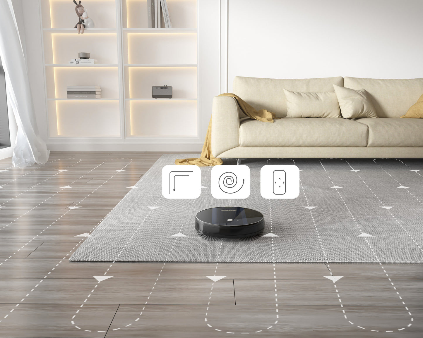 Geek Smart Robot Vacuum Cleaner G6 Plus, Ultra-Thin, 1800Pa