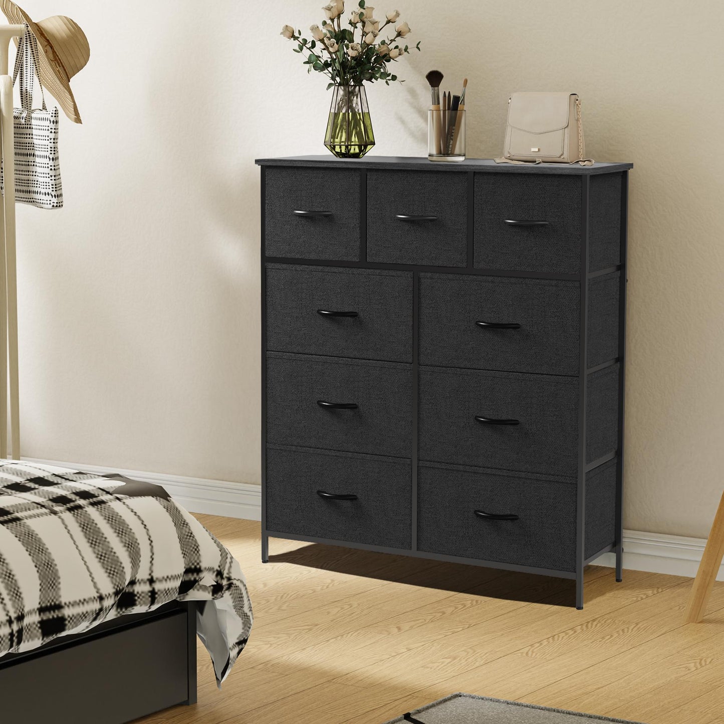Black Combination storage cabinet