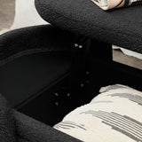 Upholstered Sherpa Ottoman