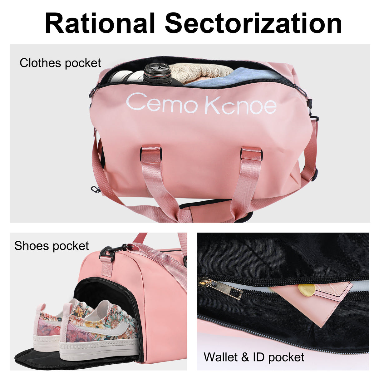 YSSOA Gym Bag for Women Pink