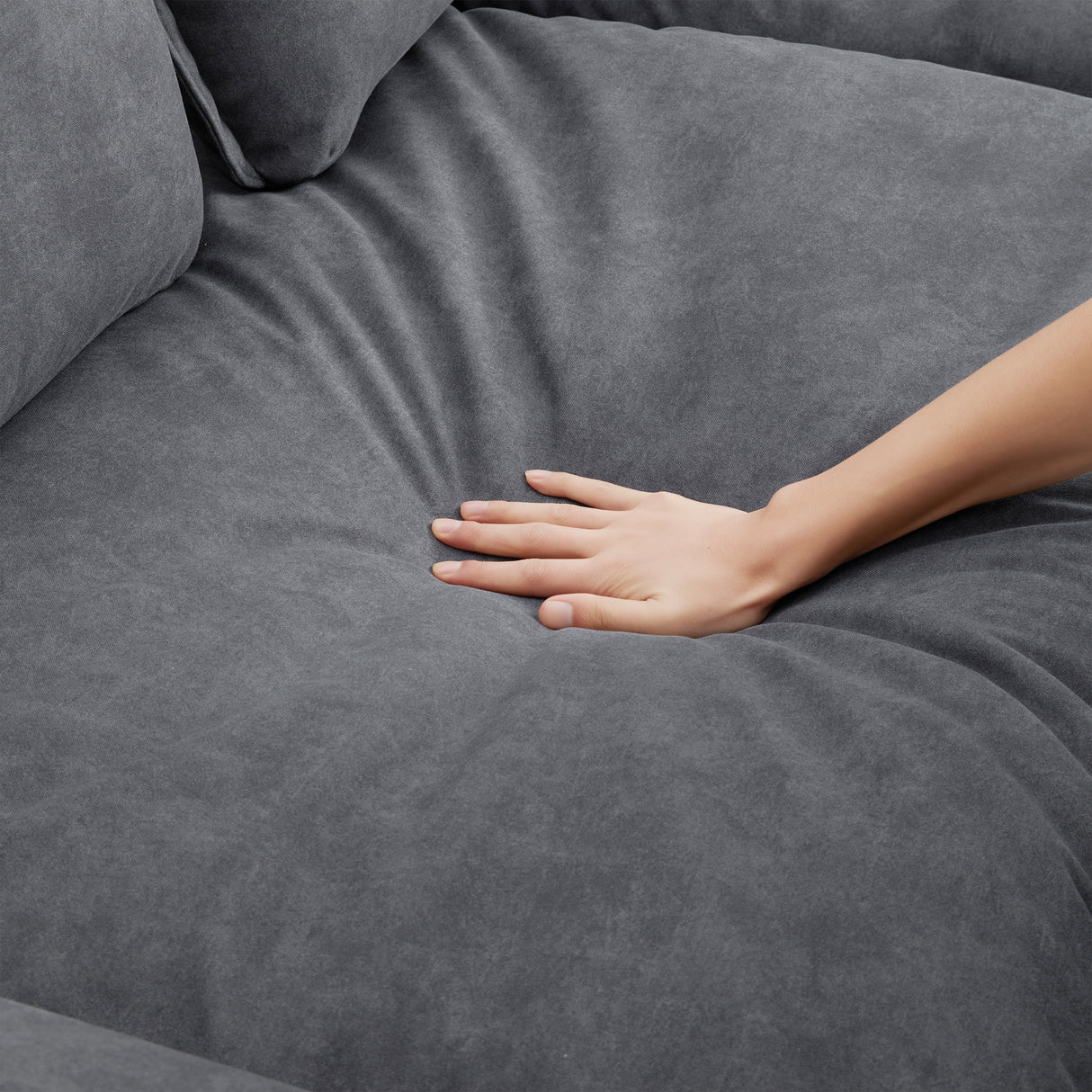 [VIDEO provided][New]95*66"Oversized Luxury Sectional Sofa with Bentwood Armrests,4 seat Upholstered Indoor Furniture with Double Cushions,L Shape Couch with Ottoman for Living Room,Apartment,3 Colors