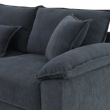 [New]Wide Seat Corduroy Modular Sectional Sofa Bed, Sleeper Couch Set with Armrest Pillow,6 Seat Free Combination Sofa with Ottomans, Oversized Indoor Furniture for Living Room, 2 Colors