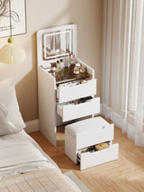 (60cm)3 in 1 Vanity Desk with Plip Top Mirror,Small Make Up Vanity Set