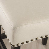[Ship to Canada only]Laramie Linen Fabric Counterstools, 2-Pcs Set, Beige