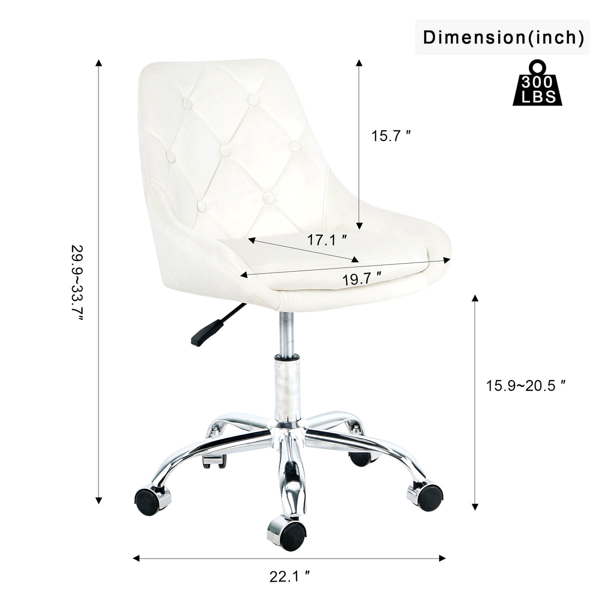 Modern velvet fabric with chrome legs living room furniture dining chair, soft and comfortable, lift adjustment, free movement convenient, space saving. (set of 1)