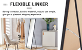 Third generation, black thick wooden frame full body mirror, large floor standing mirror, dressing mirror, decorative mirror, suitable for bedrooms, living rooms, clothing stores57.9"*18.1"