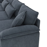 [New]Wide Seat Corduroy Modular Sectional Sofa Bed, Sleeper Couch Set with Armrest Pillow,6 Seat Free Combination Sofa with Ottomans, Oversized Indoor Furniture for Living Room, 2 Colors