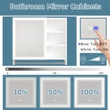 Modern 32x28inches bathroom cabinets, medicine cabinets with mirrors and LED lights, bathroom lockers with multilevel storage compartments and towel rails