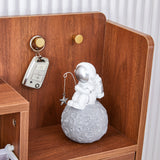 Japanese rattan shoe cabinet, bed top cabinet Brown