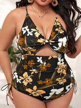 Plus Size Swimwear Printed Bikini Swimsuit Summer Holiday