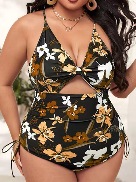Plus Size Swimwear Printed Bikini Swimsuit Summer Holiday