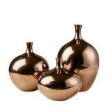 Mirrored Ceramic Decorative Vases 3-piece set