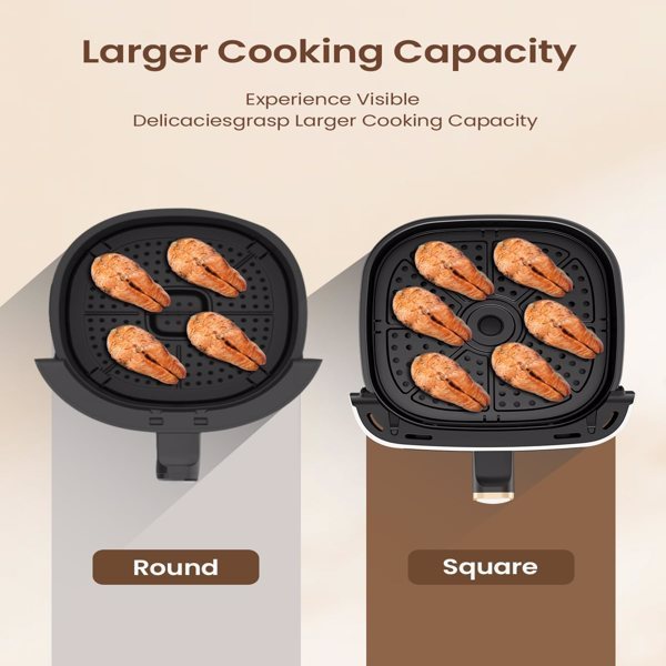 Air Fryer, 5.3Qt With Observation Window, Intelligent Digital Touch Screen