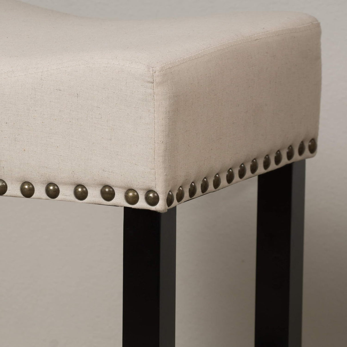 [Ship to Canada only]Laramie Linen Fabric Counterstools, 2-Pcs Set, Beige