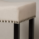 [Ship to Canada only]Laramie Linen Fabric Counterstools, 2-Pcs Set, Beige