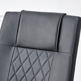 Modern dining chairs with faux leather padded seats, dining room chairs, gold metal leg upholstered chairs, suitable for kitchens, living rooms, bedrooms, and offices, set of 4 (black+PU leather)C-001