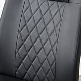 Modern dining chairs with faux leather padded seats, dining room chairs, gold metal leg upholstered chairs, suitable for kitchens, living rooms, bedrooms, and offices, set of 4 (black+PU leather)C-001
