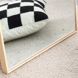 The3rd generation packaging upgrade includes a light oak solid wood frame full length mirror, dressing mirror, bedroom entrance, decorative mirror, clothing store, and floor mounted mirror. 60" *17.3"