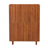 Japanese rattan shoe cabinet, bed top cabinet Brown