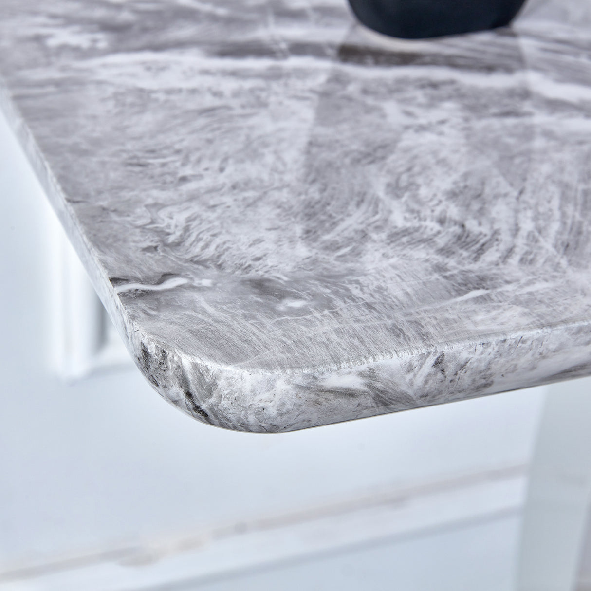 Modern minimalist light gray MDF material rectangular counter bar table 47.2 "x 18" x 29.5 "for bedroom bedside entrance, house balcony, office bathroom BT-1280 W1151S00649