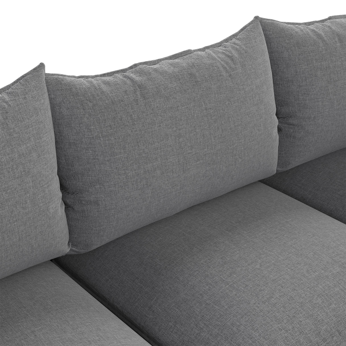 [VIDEO provided][New] 120*93" Modern U Shape Modular Sofa with Storage Ottoman,Luxury 7 Seat Sectional Couch Set with 2 Pillows Included,Freely Combinable Indoor Funiture for Living Room, Apartment