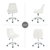 Modern velvet fabric with chrome legs living room furniture dining chair, soft and comfortable, lift adjustment, free movement convenient, space saving. (set of 1)