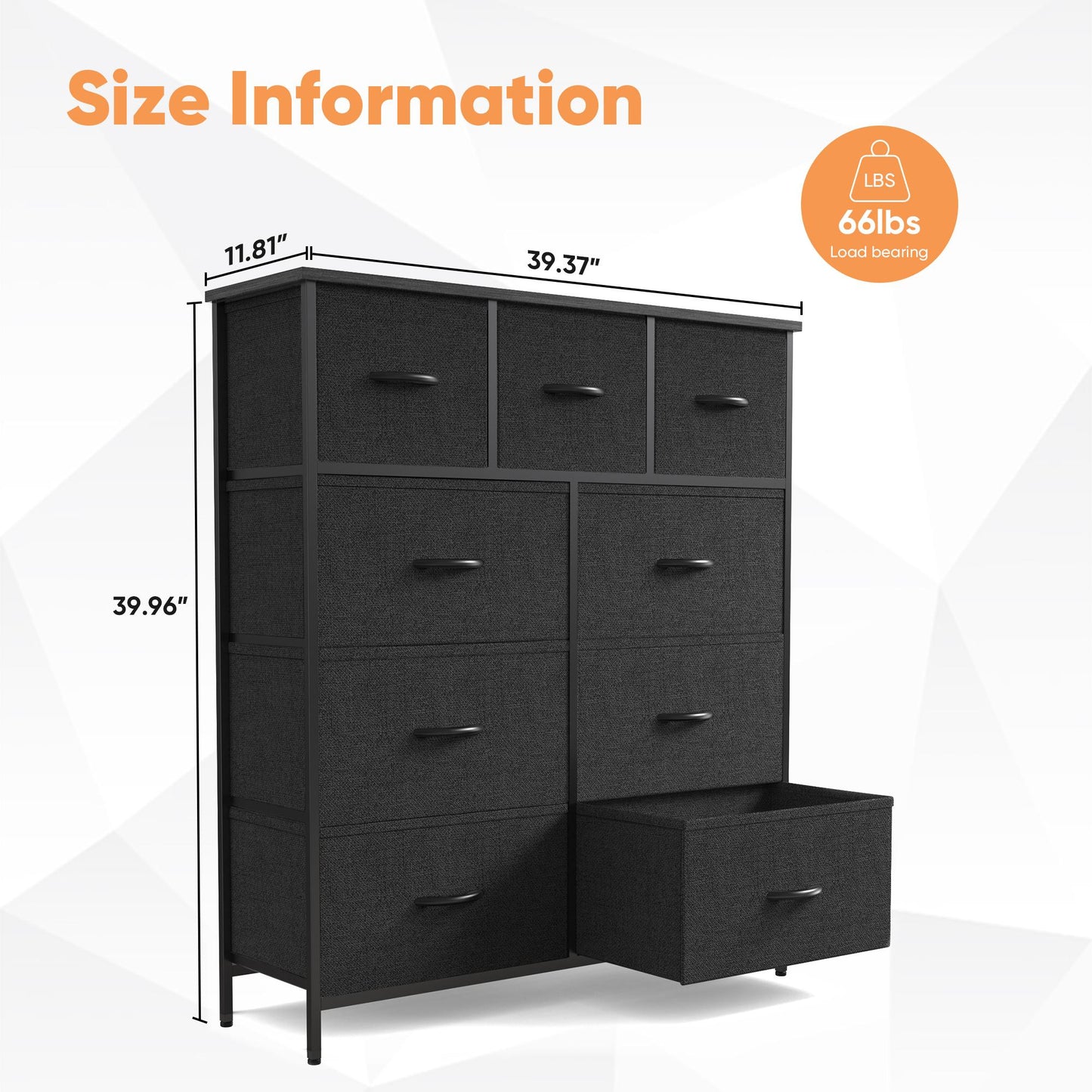 Black Combination storage cabinet