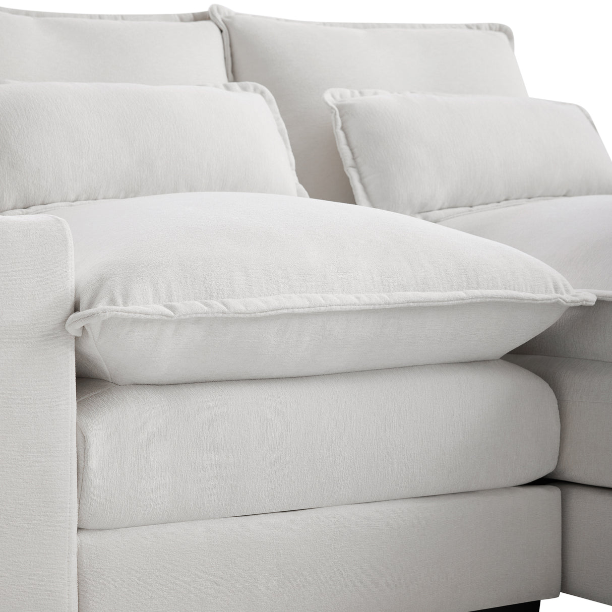 [VIDEO provided][New]123*55" Modern U-shaped Sofa with Console,Cupholders and USB Ports,6-seat Upholstered Symmetrical Indoor Furniture,Sleeper Couch Set with Chaise for Living Room,Apartment,2 Colors