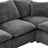 [VIDEO provided] [New] 84*84" Modern L Shape Modular Sofa, 5 Seat Chenille Sectional Couch Set with 2 Pillows Included, Freely Combinable Indoor Funiture for Living Room, Apartment, Office, 2 Colors
