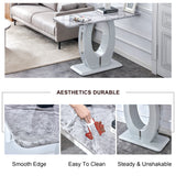 Modern minimalist light gray MDF material rectangular counter bar table 47.2 "x 18" x 29.5 "for bedroom bedside entrance, house balcony, office bathroom BT-1280 W1151S00649