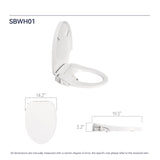 Smart Bidet Toilet Seat Adjustable Heated Seat With Water Temperature
