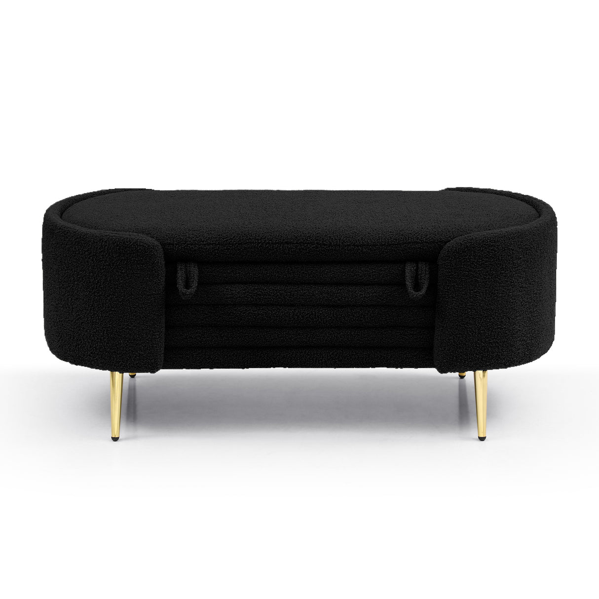 Upholstered Sherpa Ottoman
