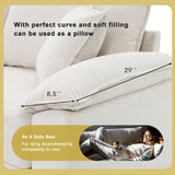 [New]Wide Seat Corduroy Modular Sectional Sofa Bed, Sleeper Couch Set with Armrest Pillow,6 Seat Free Combination Sofa with Ottomans, Oversized Indoor Furniture for Living Room, 2 Colors