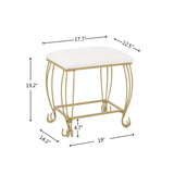 Vanity Mirror Table Set, Makeup Desk Vanity with Stool, Vintage Bedroom Vanity Lots Storage Dressing Table White for Women and Girls
