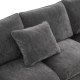 [VIDEO provided] [New] 84*84" Modern L Shape Modular Sofa, 5 Seat Chenille Sectional Couch Set with 2 Pillows Included, Freely Combinable Indoor Funiture for Living Room, Apartment, Office, 2 Colors