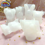Transparent Unicorn Silicone Epoxy Resin Molds Geometry Bear Rabbit Mould Animal Aromatherapy Candle Making Form Decoration Tool
