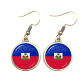 National Flag Drop Earrings Sardova,Nicaragua,Mauritius,Honduras,Haiti,Togo,Bhutan,Belarus,Belize Jewelry For Women Girls Gift
