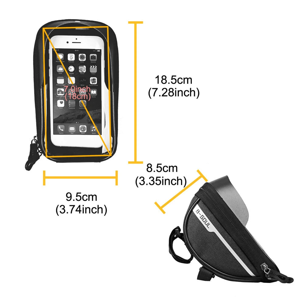 Waterproof Cycling Bicycle Handlebar Phone Mount 6.5 Inch