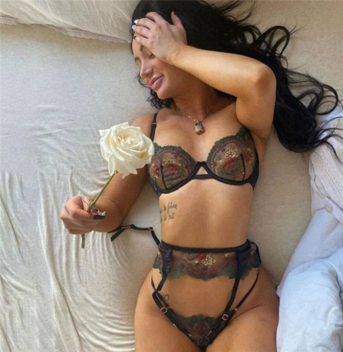 Бюстгальтер + Трусы Bra Underwear Set Sexy Bra Set