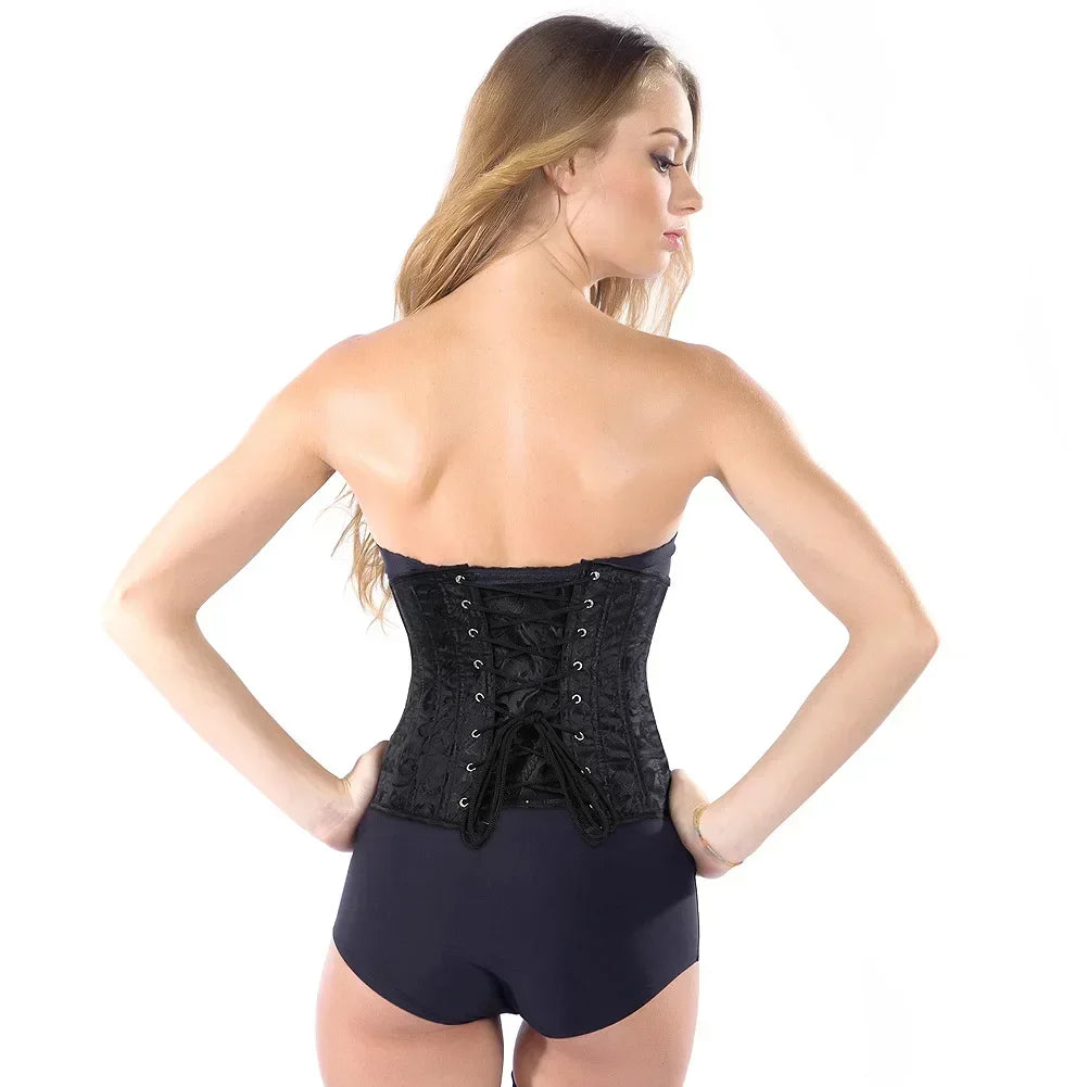 Women Sexy Cummerbund Underwear Waist Slimming Belt Gothic Corset Wide Girdle Underbust Fashion Slimming Body Shaper Waistband